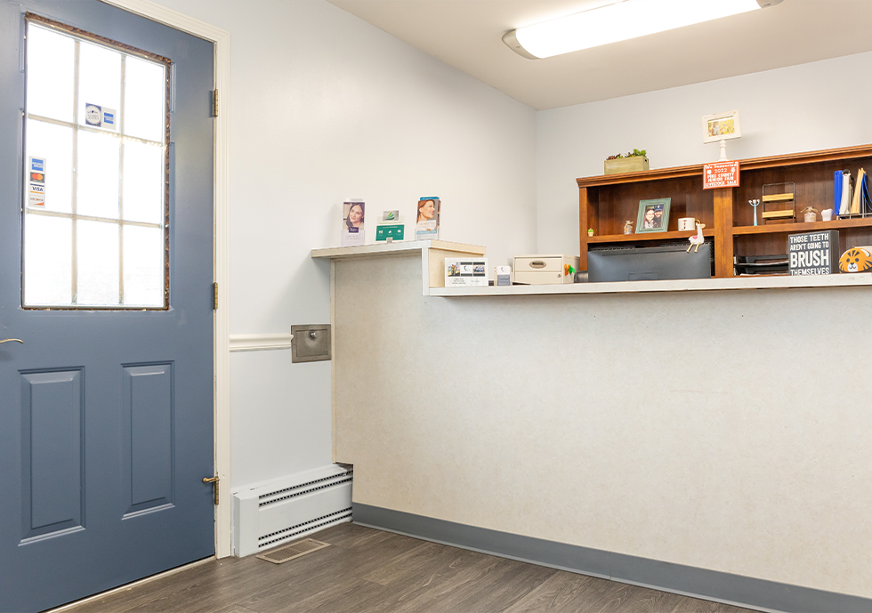 Reception desk in Ohio dental office