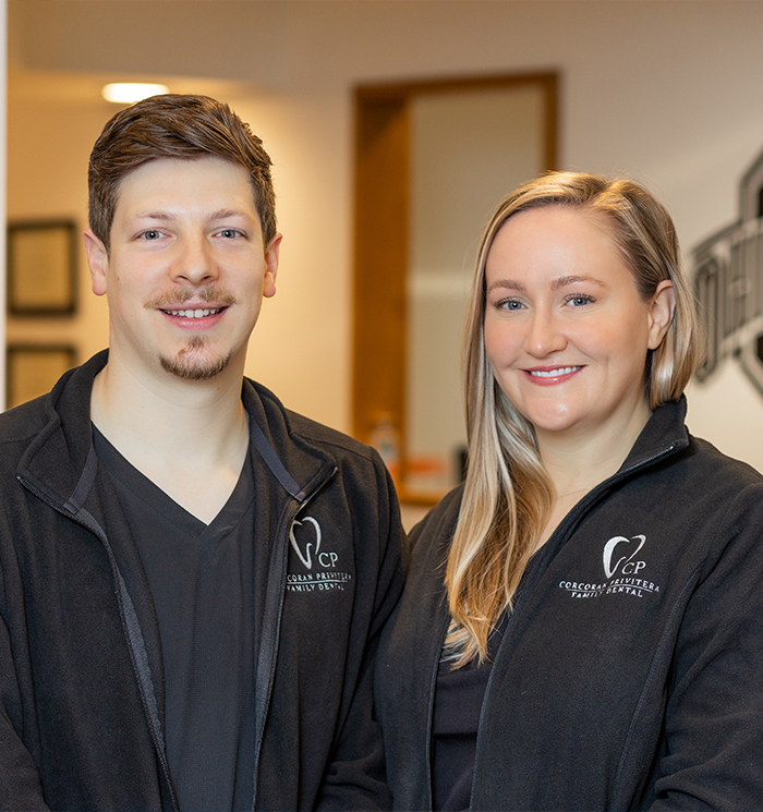 Waverly dentists Doctors Hannah Corcoran and Brandon Privitera